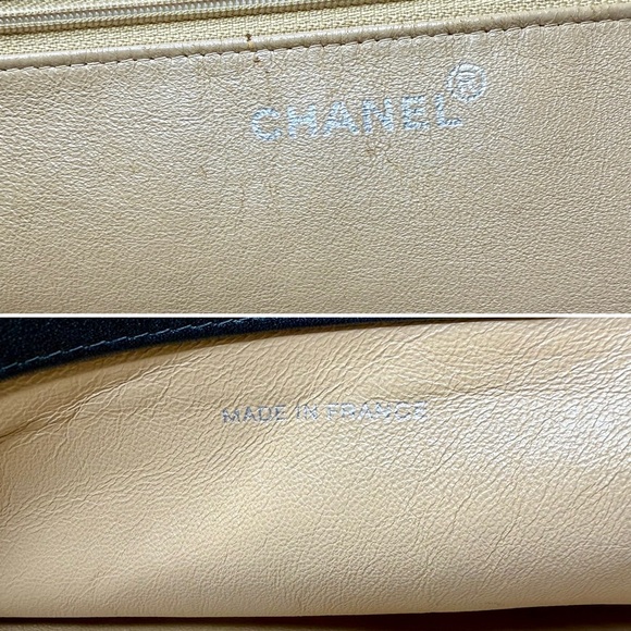 Authentic CHANEL black lambskin leather large tote bag - Picture 13 of 16